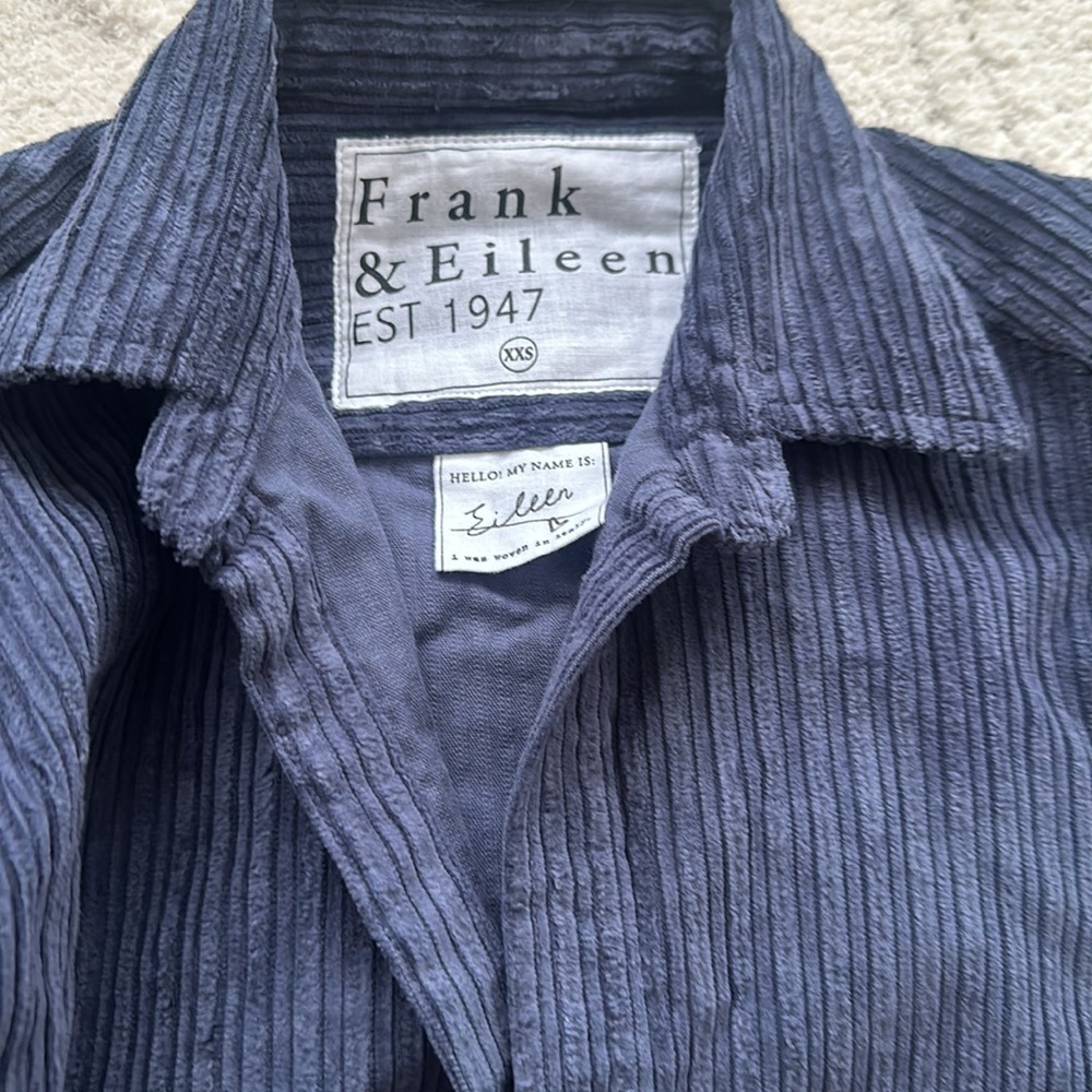 FRANK & EILEEN Eileen Relaxed Fit Corduroy Button-up Shirt Size XSS - Picture 5 of 6